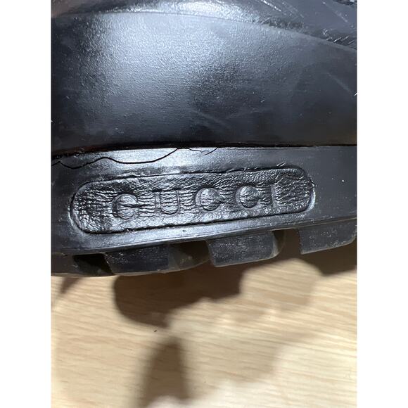 Gucci A/W 2011 Duck Combat Boots GG Guccissima Monogram Leather Mens Size 8.5G - Picture 8 of 15